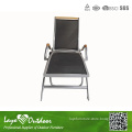 ISO9001 Approvaled Factory coast furniture outdoor beach sun lounger with wheels